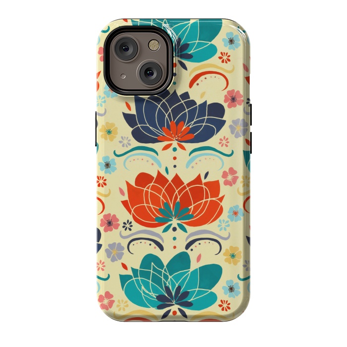 iPhone 14 StrongFit 1960s Hippie Floral  by Tigatiga