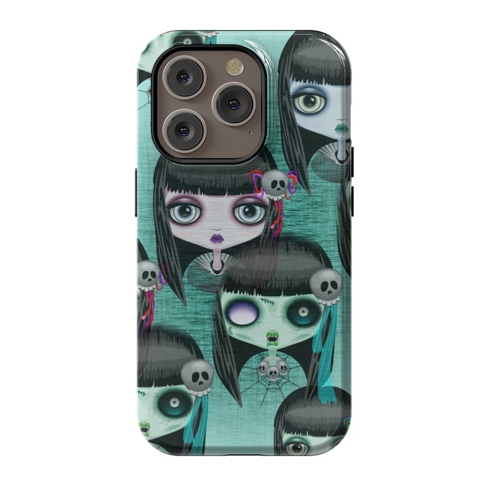 iPhone 14 Pro StrongFit Zombie Doll The Dark Side  by BluedarkArt