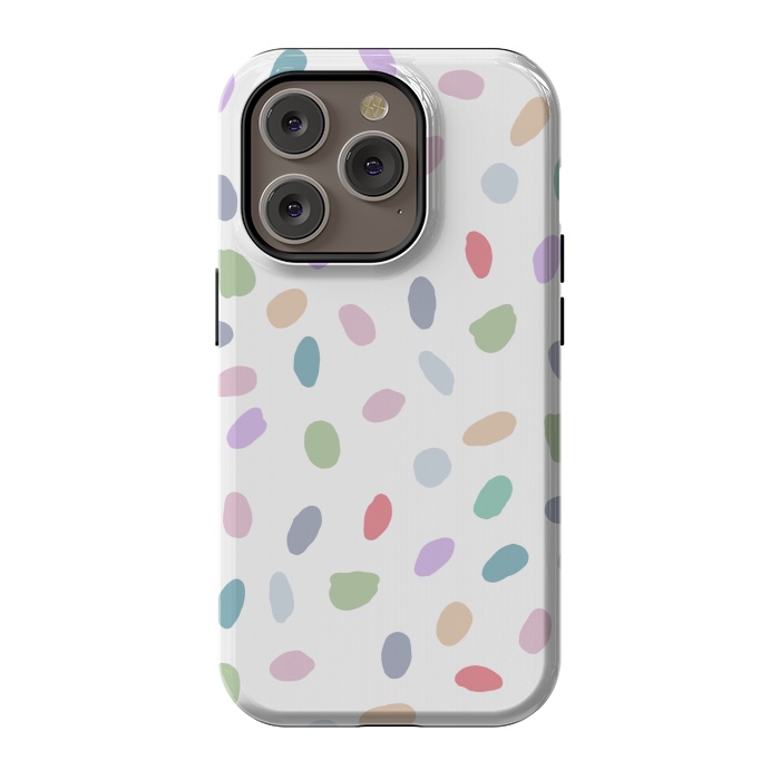 iPhone 14 Pro StrongFit Color Oval Dots by Creativeaxle