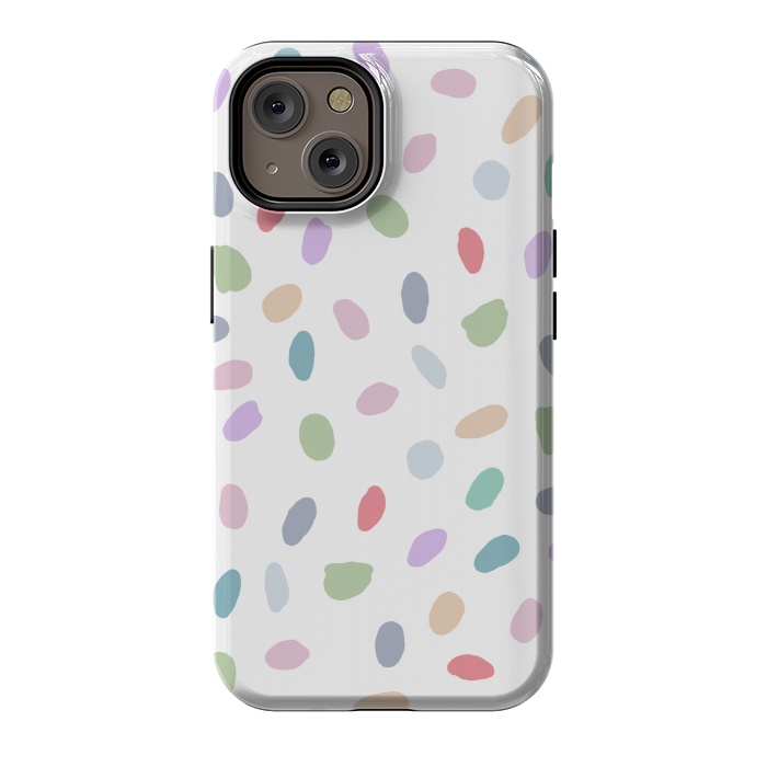 iPhone 14 StrongFit Color Oval Dots by Creativeaxle