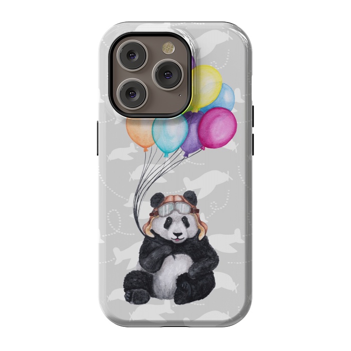 iPhone 14 Pro StrongFit Aviator Panda by gingerlique