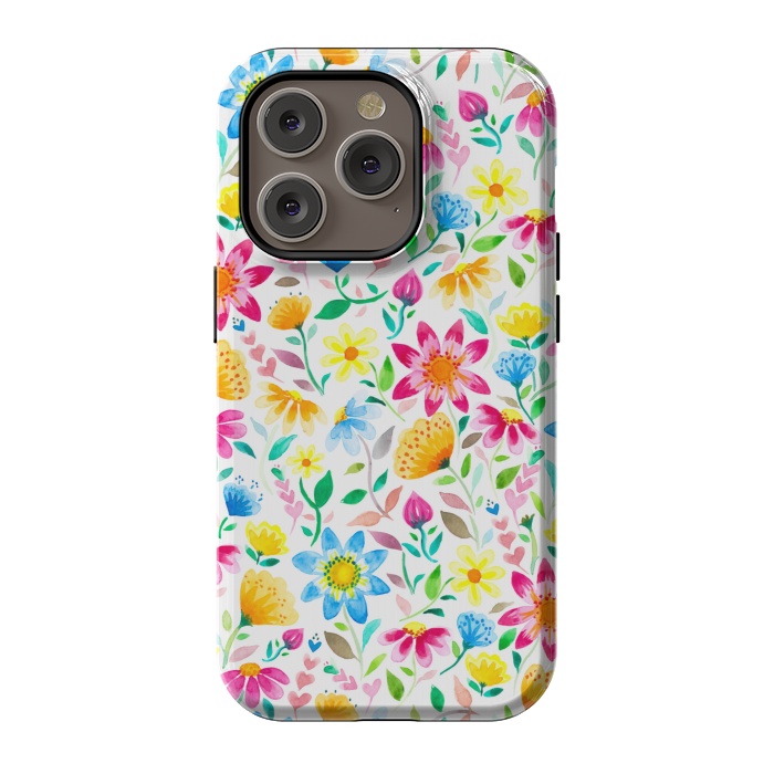 iPhone 14 Pro StrongFit Flower Power Garden by gingerlique