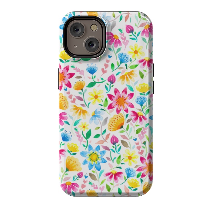 iPhone 14 StrongFit Flower Power Garden by gingerlique