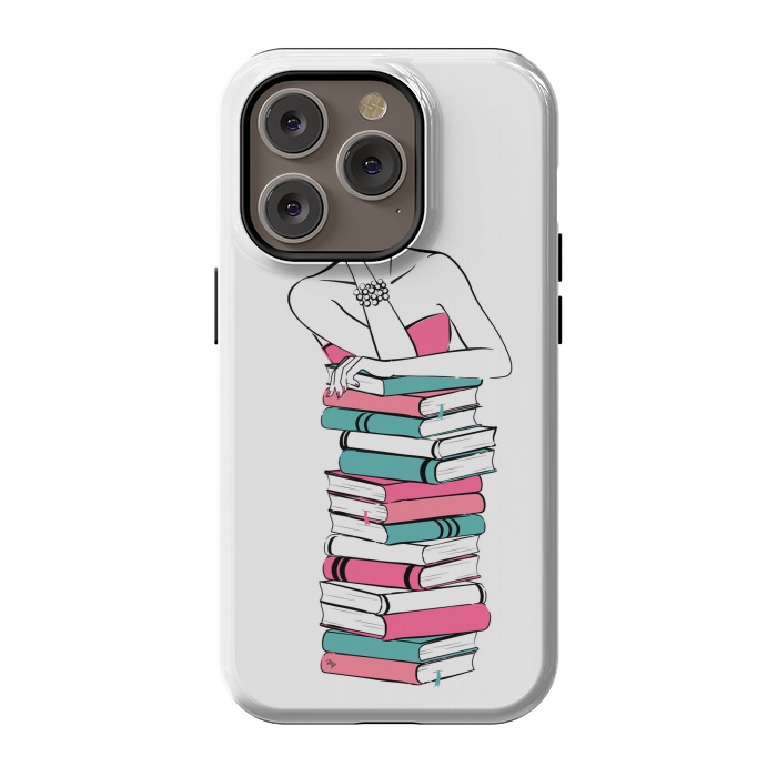 iPhone 14 Pro StrongFit Lady Bookworm by Martina