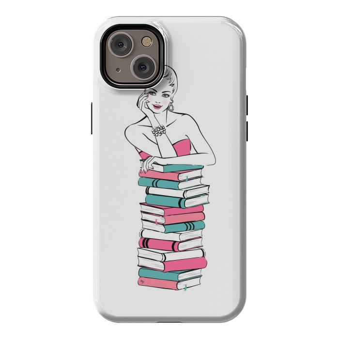 iPhone 14 Plus StrongFit Lady Bookworm by Martina
