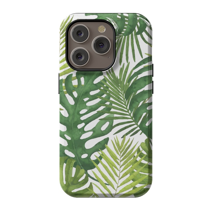 iPhone 14 Pro StrongFit Tropicalist Monstera by Creativeaxle