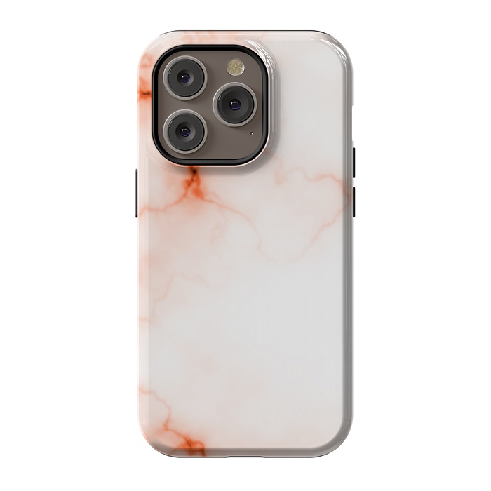 iPhone 14 Pro StrongFit Orange Marble by Creativeaxle