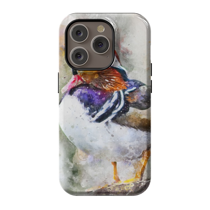 iPhone 14 Pro StrongFit Mandarin Duck by Creativeaxle