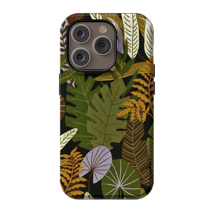 iPhone 14 Pro StrongFit Green Aloha Tropical Jungle by  Utart