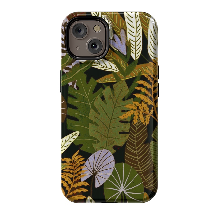 iPhone 14 StrongFit Green Aloha Tropical Jungle by  Utart