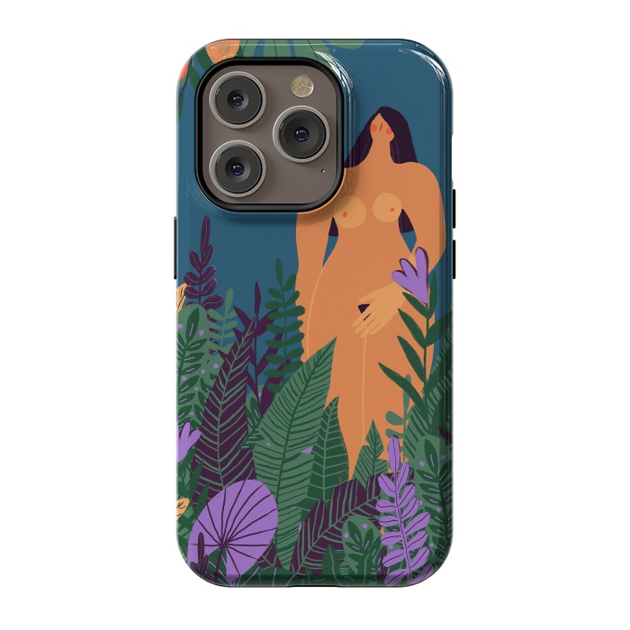 iPhone 14 Pro StrongFit Eve - Nude Woman in Tropical Jungle by  Utart