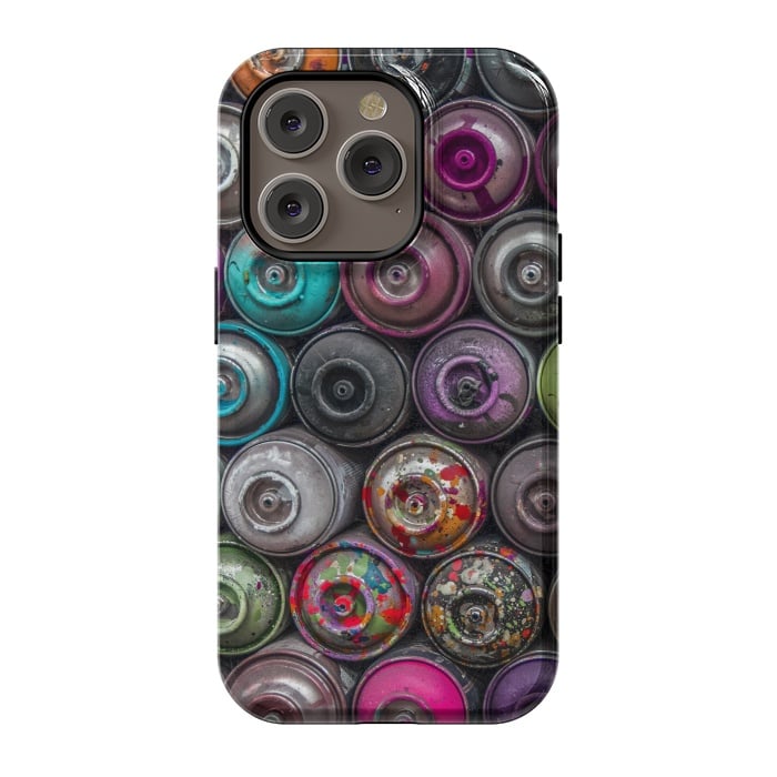 iPhone 14 Pro StrongFit Spray Paint Cans by Andrea Haase