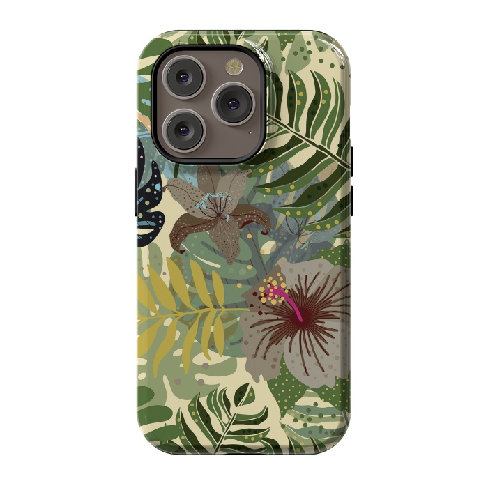 iPhone 14 Pro StrongFit Jungle Foliage by  Utart