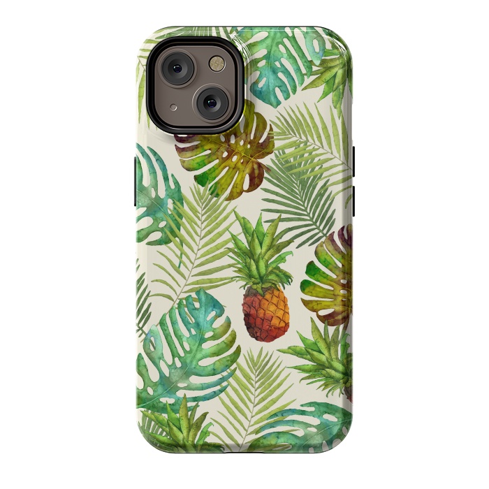 iPhone 14 StrongFit Pineapple and Monstera by Creativeaxle