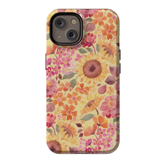 iPhone 14 StrongFit Happy Boho Autumn Floral  by Micklyn Le Feuvre