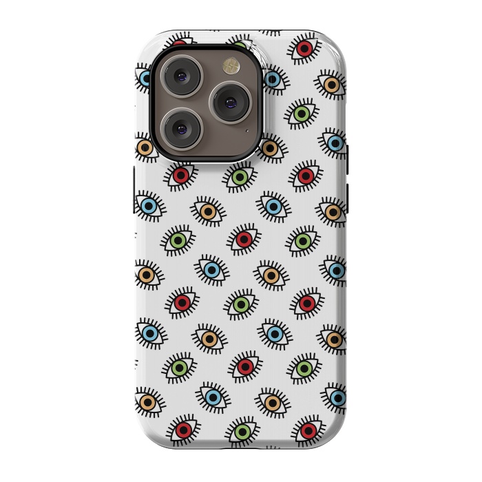 iPhone 14 Pro StrongFit Eyes pattern by Laura Nagel