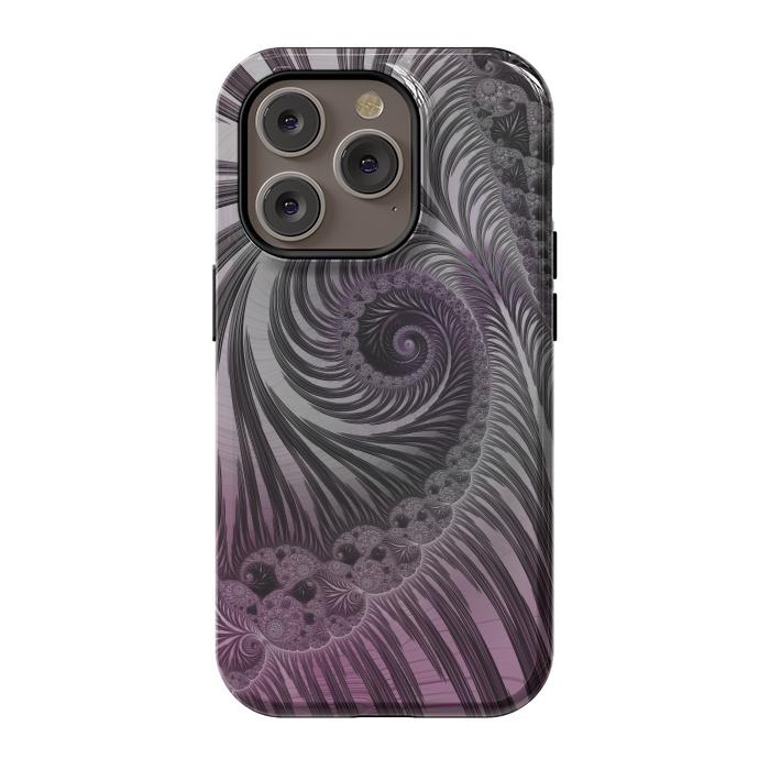 iPhone 14 Pro StrongFit Swirly Fractal Fantasies by Andrea Haase