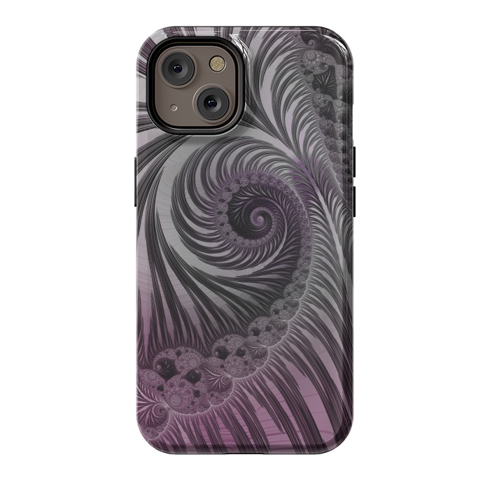 iPhone 14 StrongFit Swirly Fractal Fantasies by Andrea Haase