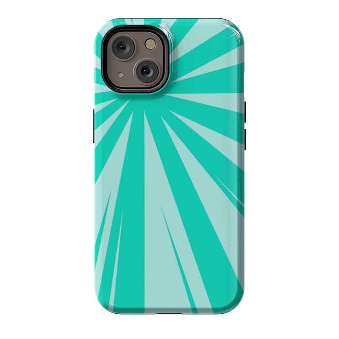 iPhone 14 StrongFit SEA GREEN LINES  by MALLIKA