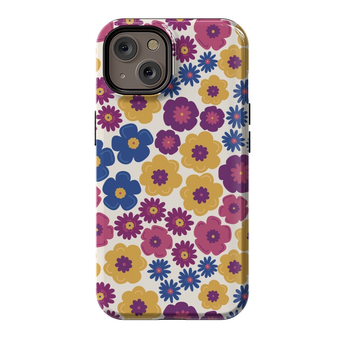 iPhone 14 StrongFit Pop Floral by TracyLucy Designs