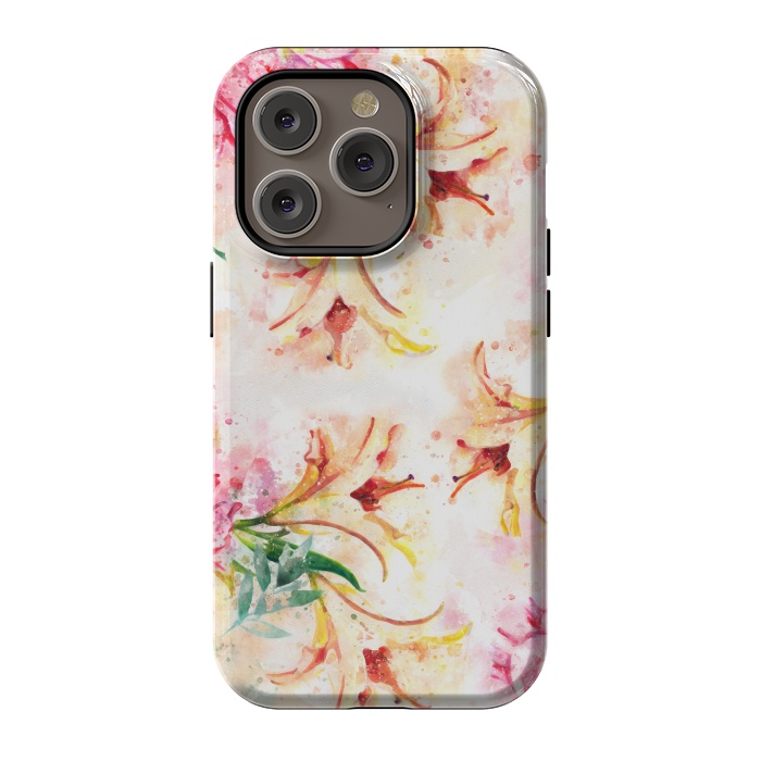 iPhone 14 Pro StrongFit Peony Floral by Creativeaxle