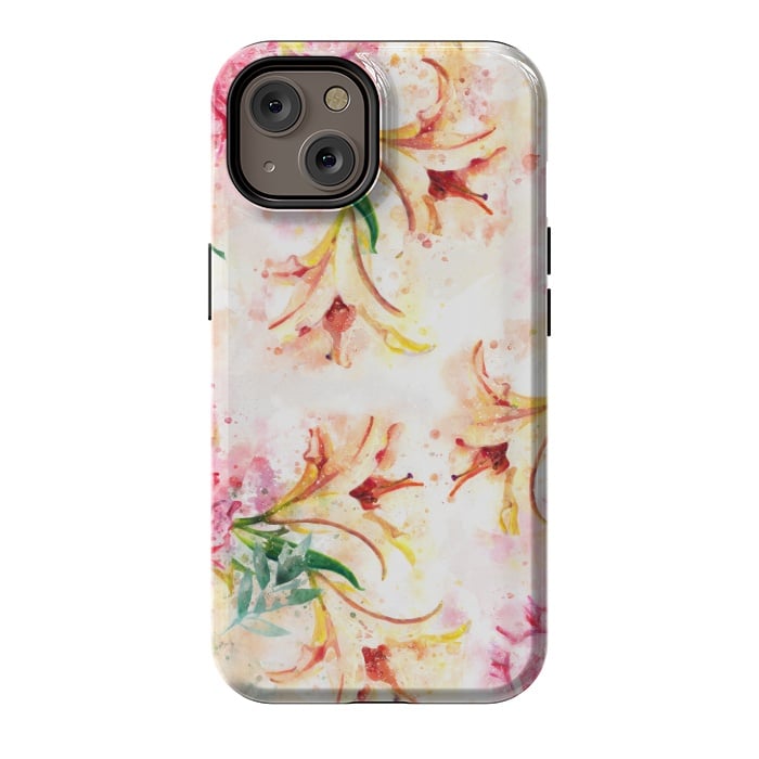 iPhone 14 StrongFit Peony Floral by Creativeaxle