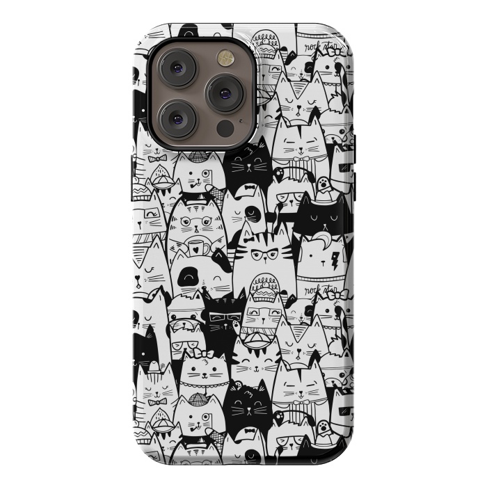 iPhone 14 Pro max StrongFit Itty Bitty Kitty Committee by Noonday Design
