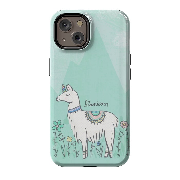 iPhone 14 StrongFit Llovely Llamicorn by Noonday Design