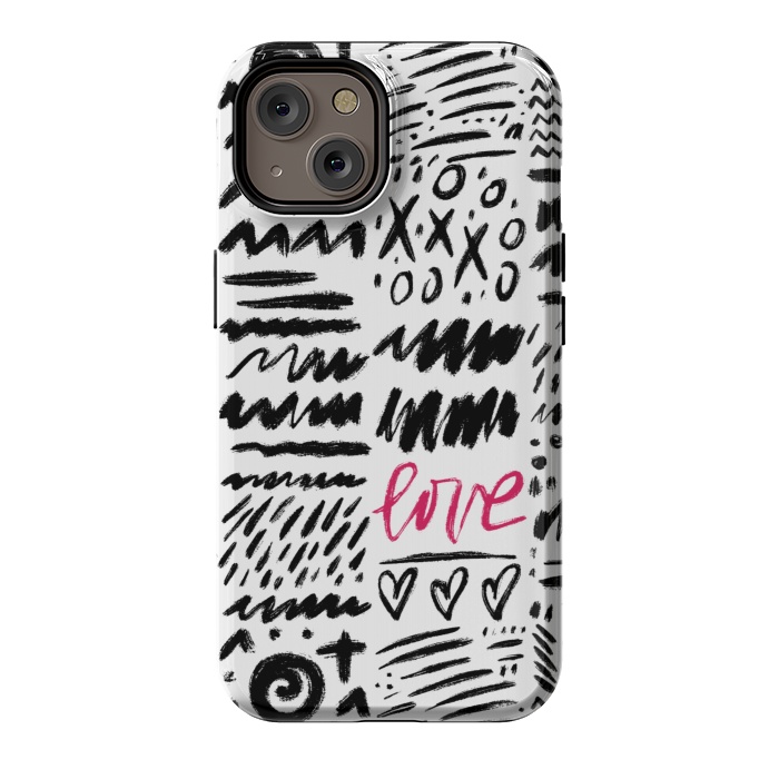 iPhone 14 StrongFit Love Scribbles by Noonday Design