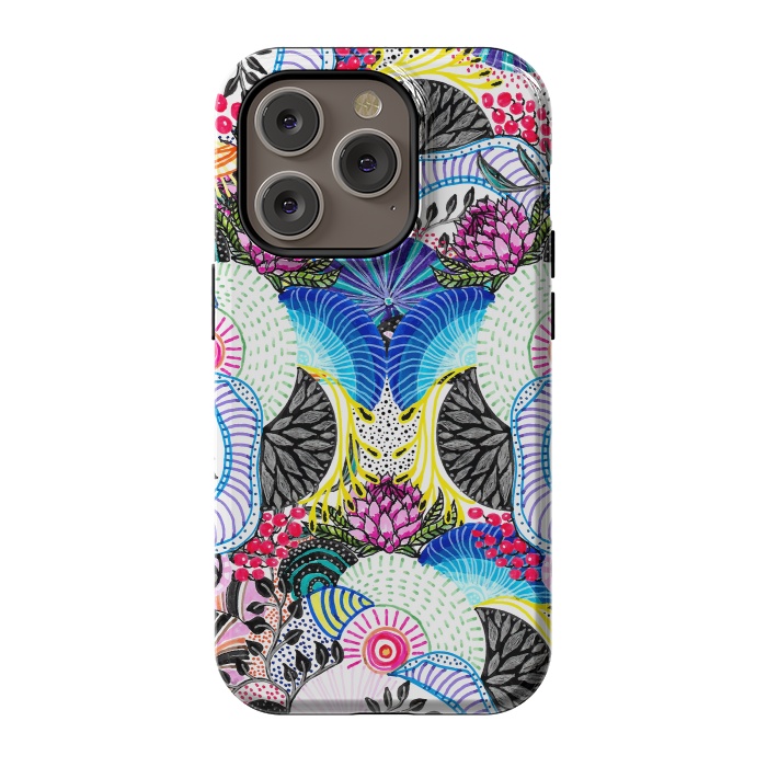 iPhone 14 Pro StrongFit Whimsical abstract hand paint design  by InovArts