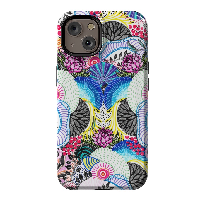 iPhone 14 StrongFit Whimsical abstract hand paint design  by InovArts