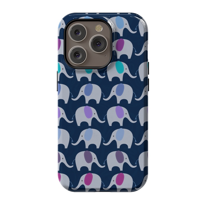 iPhone 14 Pro StrongFit Marching Elephants by Noonday Design