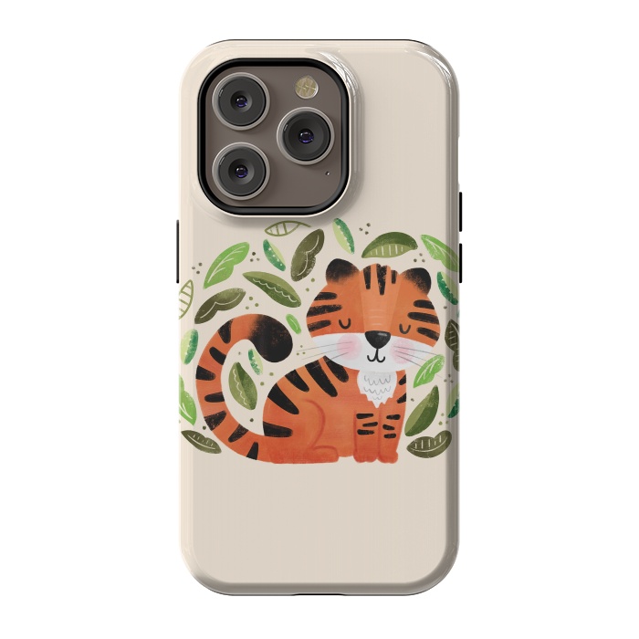 iPhone 14 Pro StrongFit Tiger Cutie by Noonday Design