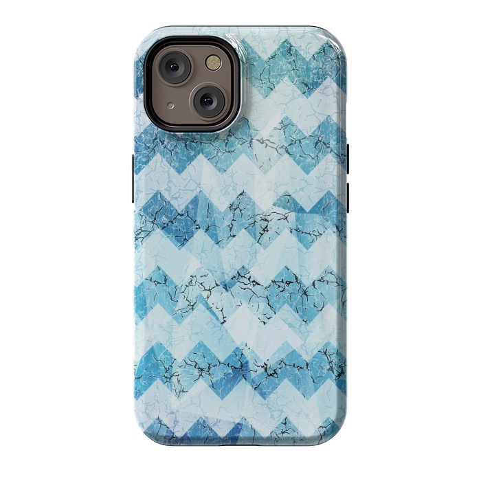 iPhone 14 StrongFit Blue chevron by Jms