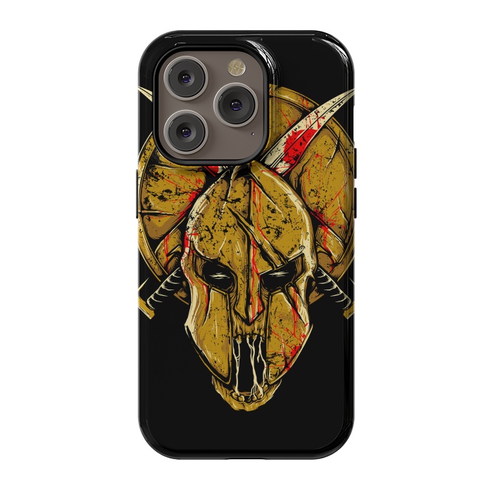 iPhone 14 Pro StrongFit Skull Sparta by Afif Quilimo