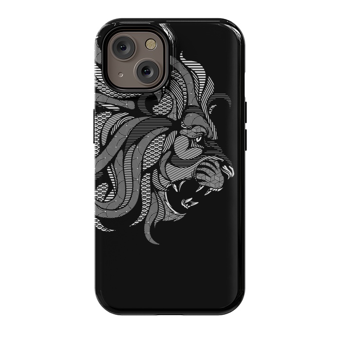 iPhone 14 StrongFit Lion Zentangle by Afif Quilimo