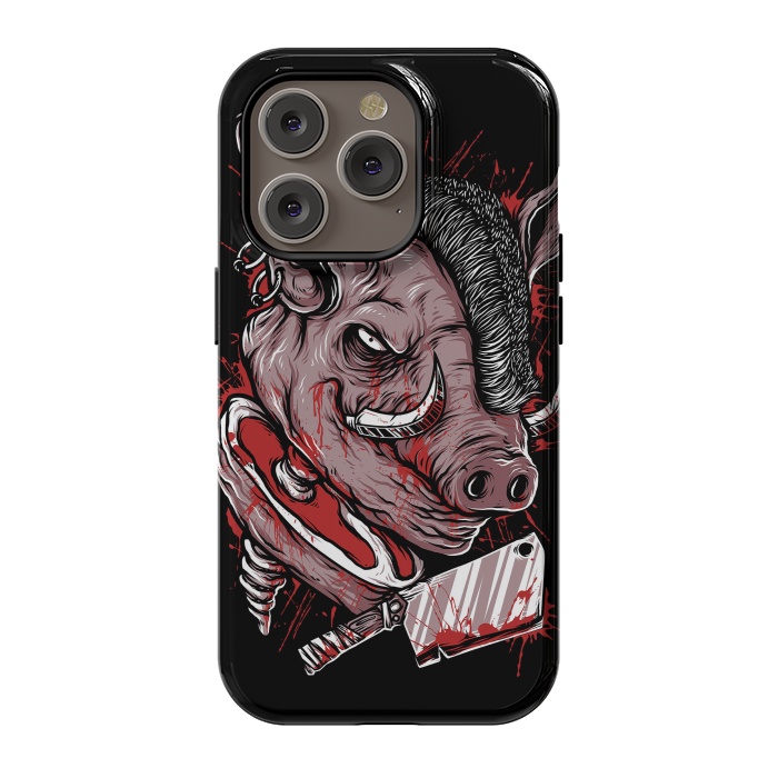 iPhone 14 Pro StrongFit Pig Saw by Afif Quilimo