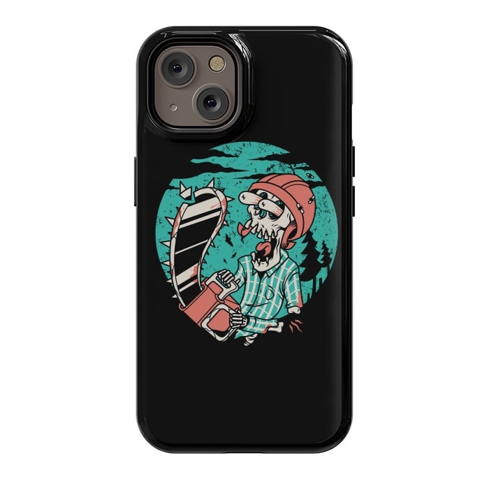 iPhone 14 StrongFit Skullchainsaw by Afif Quilimo