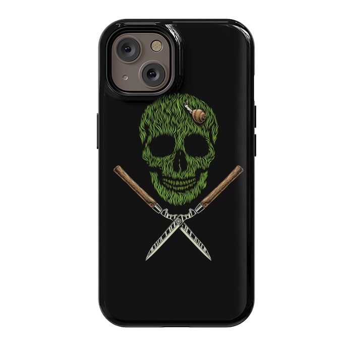 iPhone 14 StrongFit Skull Grass by Afif Quilimo