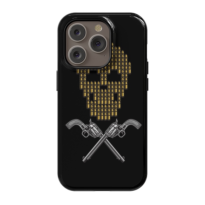iPhone 14 Pro StrongFit Skull Bullets by Afif Quilimo