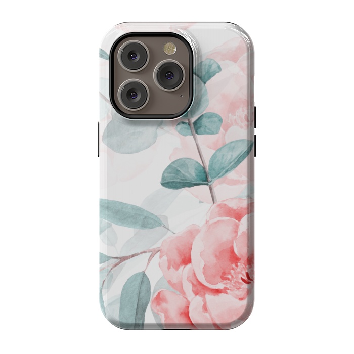 iPhone 14 Pro StrongFit Rose Blush and Eucalyptus by  Utart