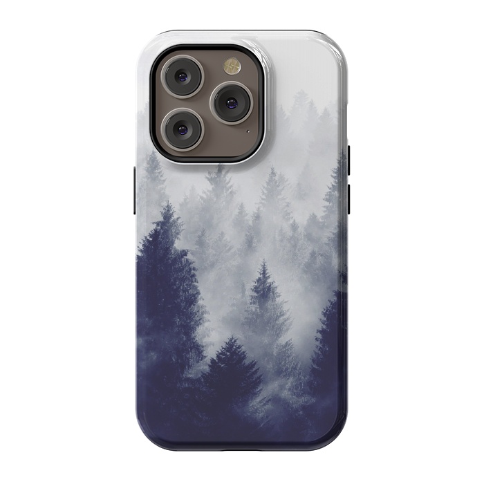 iPhone 14 Pro StrongFit Foggy Woods II by ''CVogiatzi.