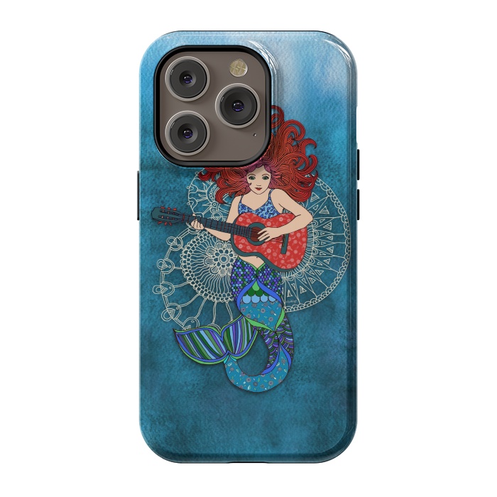 iPhone 14 Pro StrongFit Musical Mermaid by Micklyn Le Feuvre