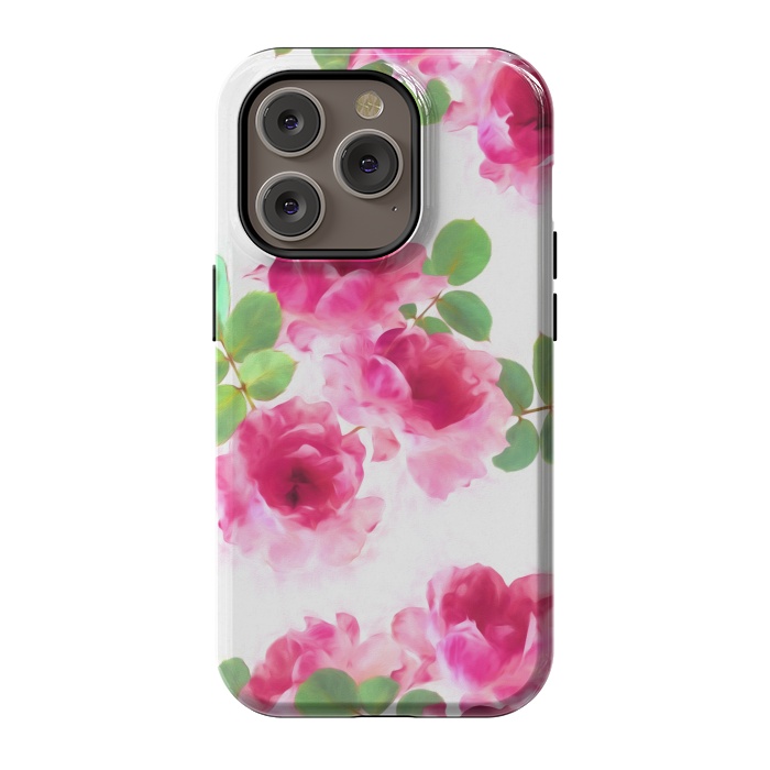 iPhone 14 Pro StrongFit Candy Roses by Micklyn Le Feuvre