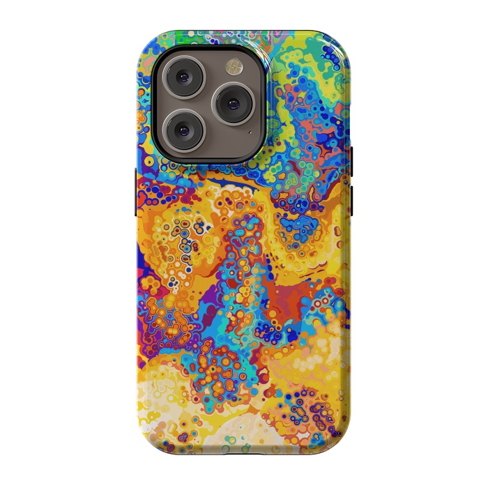 iPhone 14 Pro StrongFit Colorful Cells Pattern Design by Art Design Works