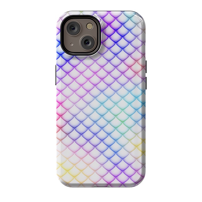 iPhone 14 StrongFit Colorful Mermaid Scales by Art Design Works