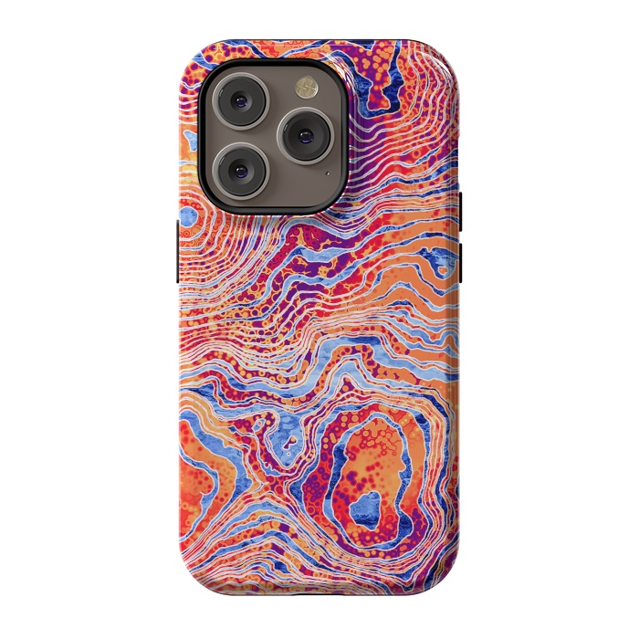 iPhone 14 Pro StrongFit  Abstract Colorful Marble I by Art Design Works