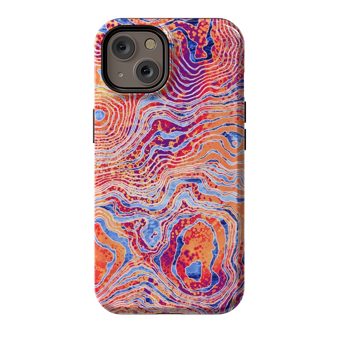 iPhone 14 StrongFit  Abstract Colorful Marble I by Art Design Works