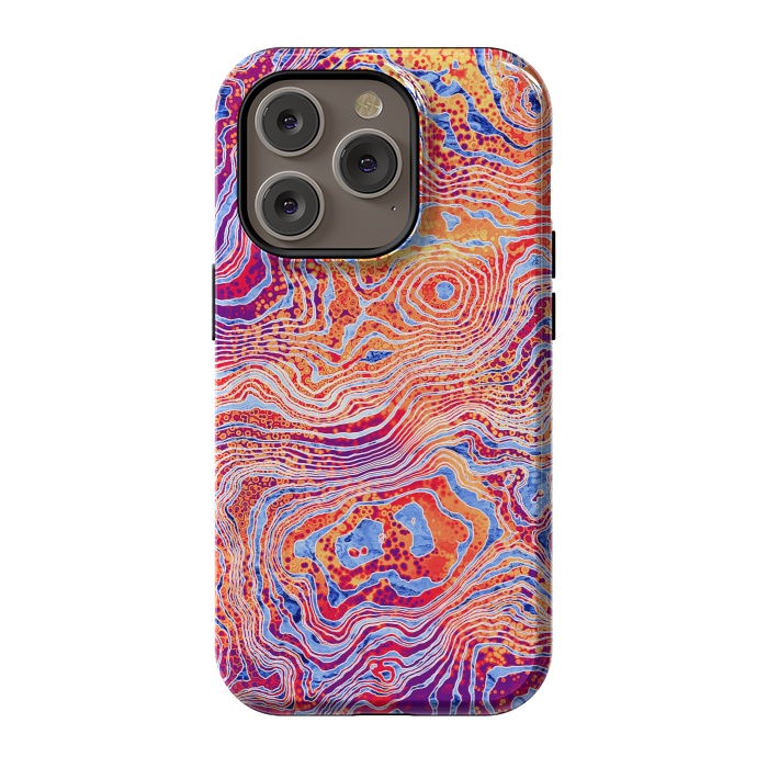 iPhone 14 Pro StrongFit  Abstract Colorful Marble II by Art Design Works