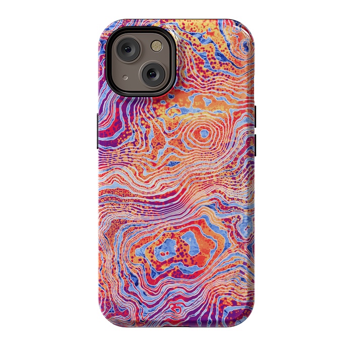 iPhone 14 StrongFit  Abstract Colorful Marble II by Art Design Works